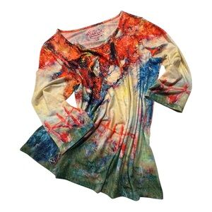 Leona Lovegrove Colorful Tropical Women's Top